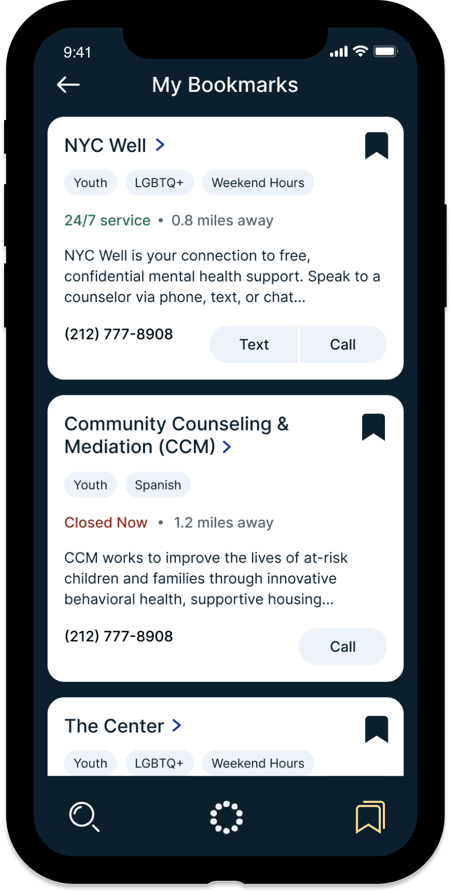 Bookmark resources for quick access