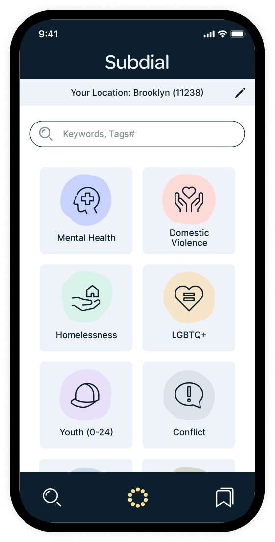 Phone with subdial app open